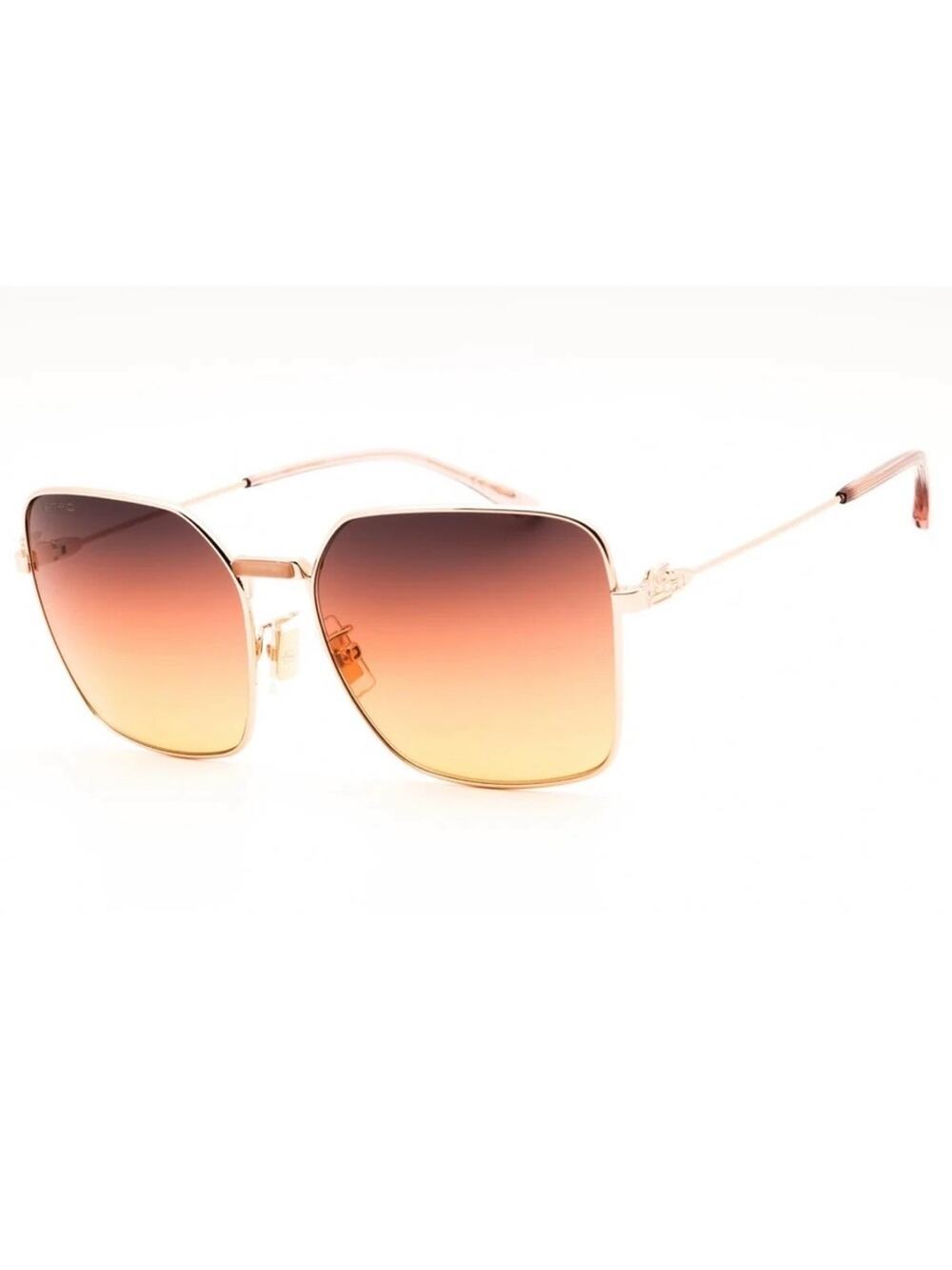 NEW!!! Etro ETRO0061/F/S 0DDBV5 Gold Frame Orange Gradient Oversized Sunglasses